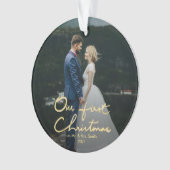 Notre premier Noël Chic Lettré À La Main (devant)