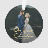 Notre premier Noël Chic Lettré À La Main (devant)