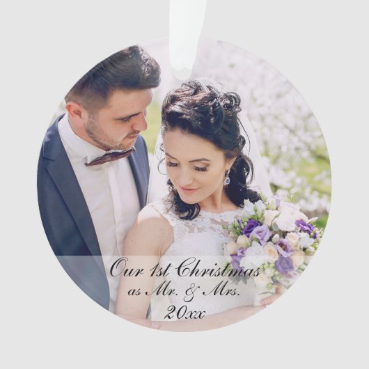 Notre premier Noël comme M. et Mme 2 photo ronde (devant)
