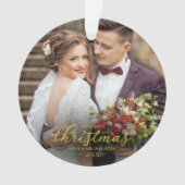 Notre Premier Noël Comme M. Et Mme Gold Foil Polic (devant)