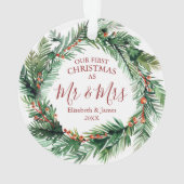 Notre Premier Noël Comme M. & Mme Greenery Wreath (dos)