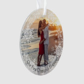 Notre premier Noël de fiançailles Flocons de neige (devant)