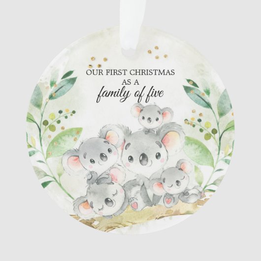 Notre premier Noël en famille de cinq ours Koala (devant)