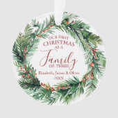 Notre Premier Noël En Famille De Trois Photo (devant)