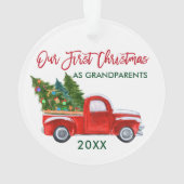 Notre premier Noël en grand-parents Camion Rouge (dos)