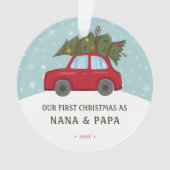 Notre premier Noël en grand-parents Red Car Tree (devant)