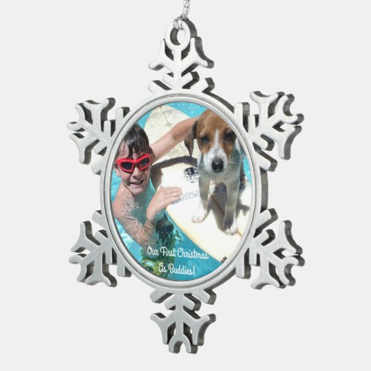 Notre premier Noël en tant que copains Ornement de (Vue impression)