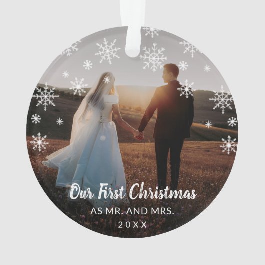 Notre premier Noël en tant que M. et Mme Snowflake (dos)