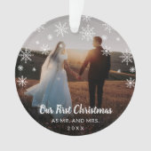 Notre premier Noël en tant que M. et Mme Snowflake (devant)