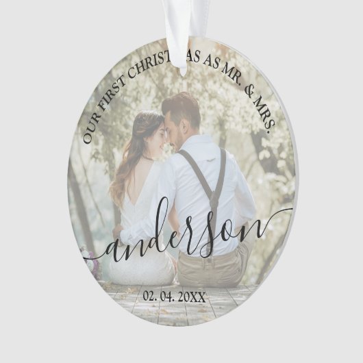 Notre premier Noël en tant que M. Photo de Mme mar (devant)