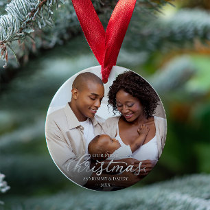 Notre premier Noël en tant que maman et papa argen