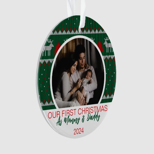 Notre premier Noël en tant que maman et papa Bébé (devant)