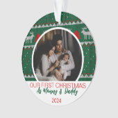 Notre premier Noël en tant que maman et papa Bébé (devant)