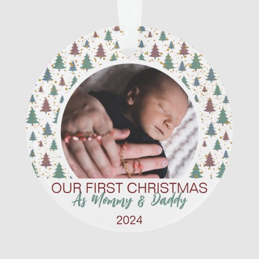 Notre premier Noël en tant que maman et papa Bébé (dos)