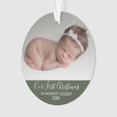 Notre premier Noël en tant que maman et papa Green (devant)