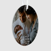 Notre premier Noël en tant que maman et papa Snowf (devant)