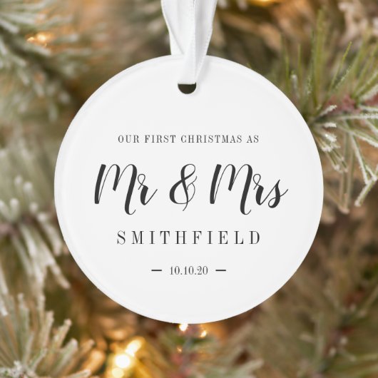Notre premier Noël en tant que Mr & Mrs Mariage pe (Arbre)