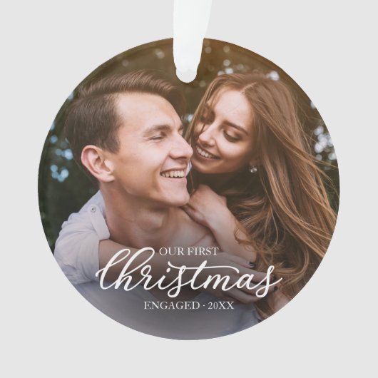 Notre premier Noël Engagé Élégant Script Blanc (devant)