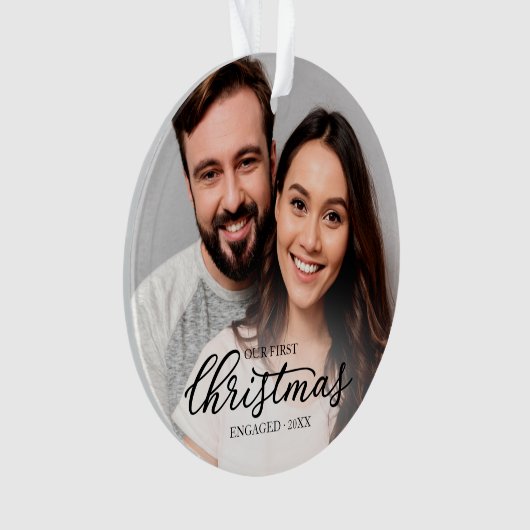 Notre premier Noël Engagé Élégant Script Noir (devant)