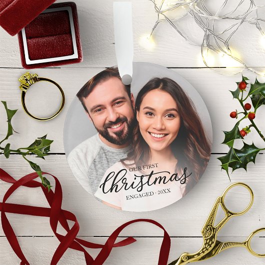 Notre premier Noël Engagé Élégant Script Noir