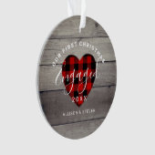 Notre Premier Noël Engagé Main Lettré Coeur (devant)