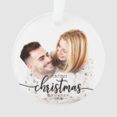 Notre Premier Noël Engagé Simple Photo Élégante (devant)