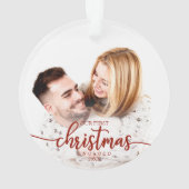 Notre Premier Noël Engagé Simple Photo Élégante (dos)