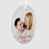 Notre Premier Noël Engagé Simple Photo Élégante (devant)