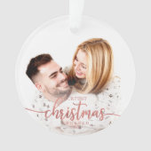 Notre Premier Noël Engagé Simple Photo Élégante (devant)