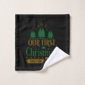 Notre Premier Noël Ensemble 2025 Noir (Gant de toilette)