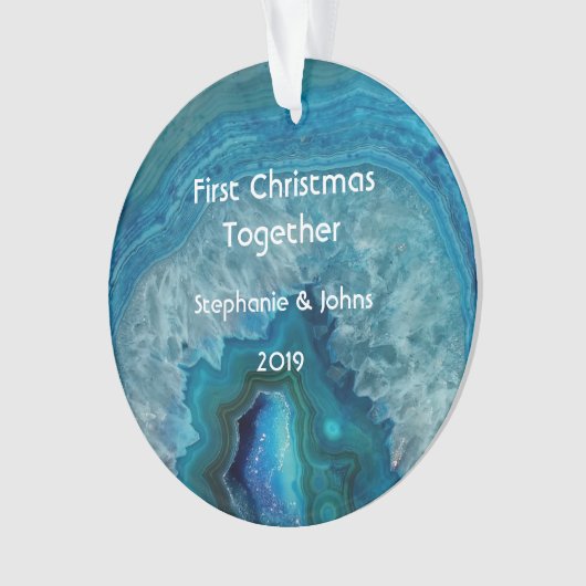 Notre premier Noël Ensemble Agate Geode Unique (devant)