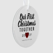 Notre premier Noël Ensemble Coeur Personnalisé (devant)