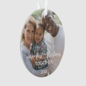 Notre premier Noël ensemble main Lettré photo (devant)