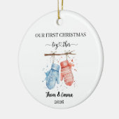 Notre premier Noël ensemble Ornement Marié (Gauche)