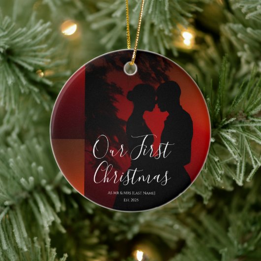 Notre Premier Noël Ensemble Ornement Mr & Mrs (Arbre)