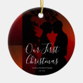 Notre Premier Noël Ensemble Ornement Mr & Mrs (Devant)