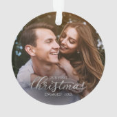 Notre Premier Noël Fiancé Écriture Argentée Feuill (dos)