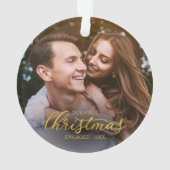 Notre premier Noël fiancé écriture feuille d'or (dos)