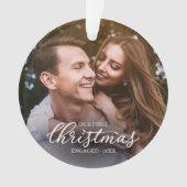 Notre Premier Noël Fiancé Élégant Écriture Blanche (devant)