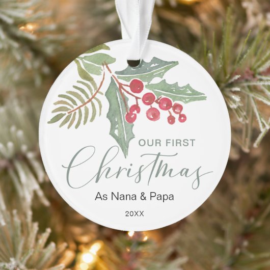 Notre Premier Noël Grands-Parents Verdure d'Hiver (Arbre)