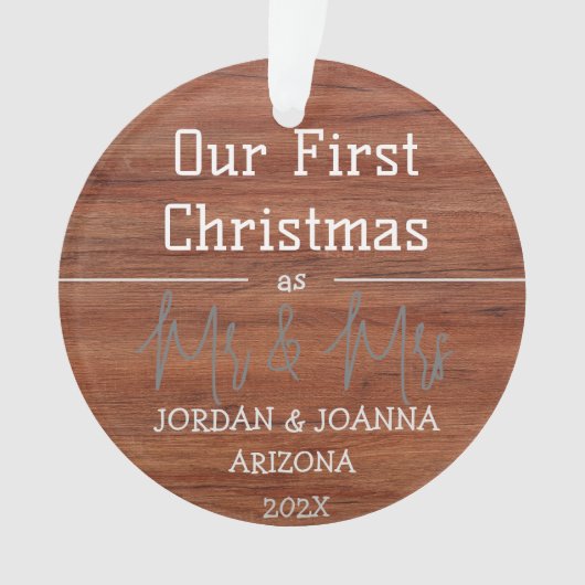 Notre premier Noël, M. et Mme bois neuf (devant)