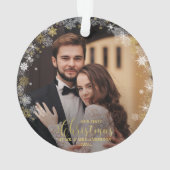 Notre Premier Noël, M. Et Mme Gilded Couple Photo (dos)