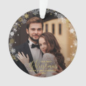 Notre Premier Noël, M. Et Mme Gilded Couple Photo (devant)