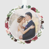 Notre premier Noël M. Mme Géométrique Photo Floral (dos)