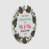 Notre premier Noël| M. & Mme| Pinecone Wreath (devant)