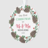 Notre premier Noël| M. & Mme| Pinecone Wreath (devant)