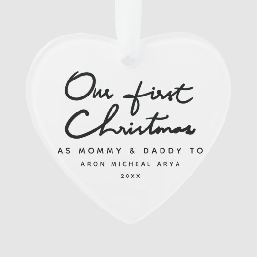 Notre premier Noël, maman et papa chic (devant)