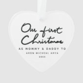 Notre premier Noël, maman et papa chic (dos)