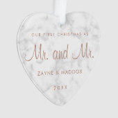 Notre premier Noël Marbre moderne Rose Gold Gay (devant)