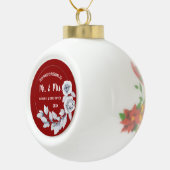 Notre premier Noël marié | Ornement Rose Argent (Droite)